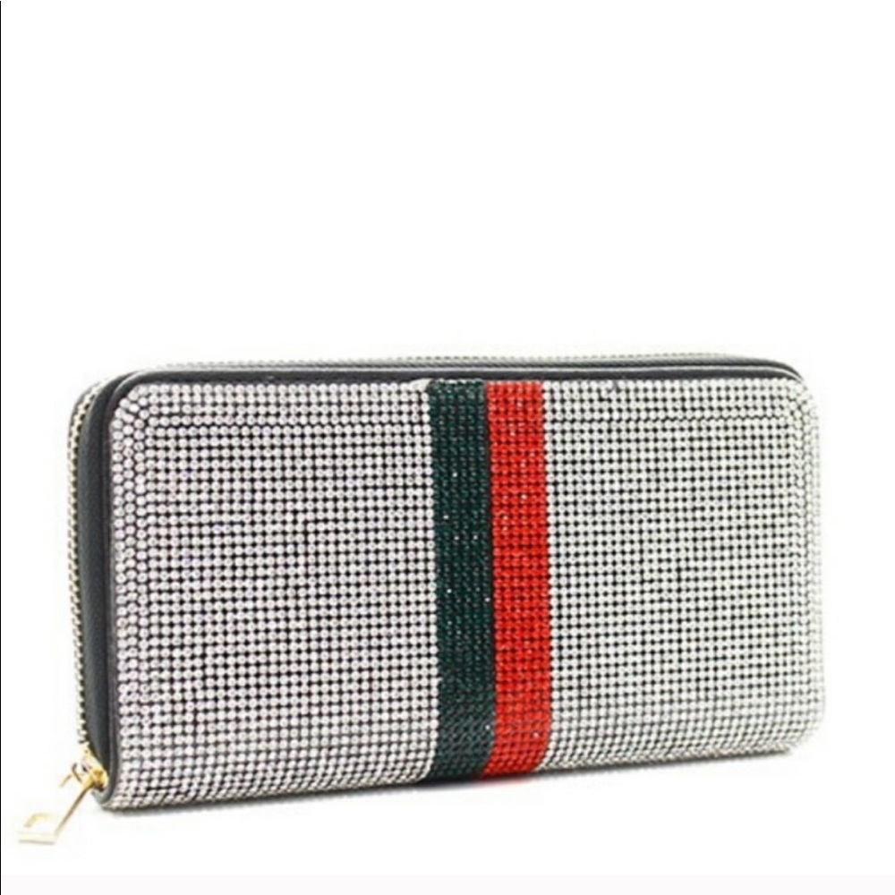 New! Designer Inspired Rhinestone wallet